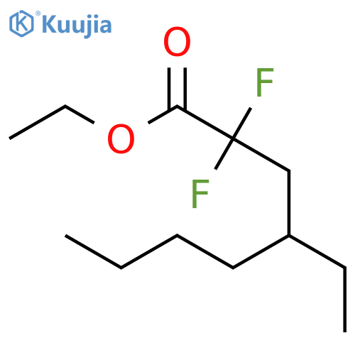 Octanoic acid, 4-ethyl-2,2-difluoro-, ethyl ester structure