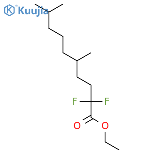 DECANOIC ACID, 2,2-DIFLUORO-5,9-DIMETHYL-, ETHYL ESTER structure