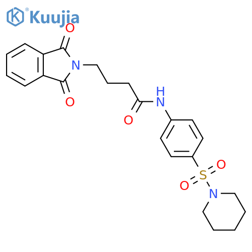 4-(1,3-dioxo-2,3-dihydro-1H-isoindol-2-yl)-N-4-(piperidine-1-sulfonyl)phenylbutanamide structure
