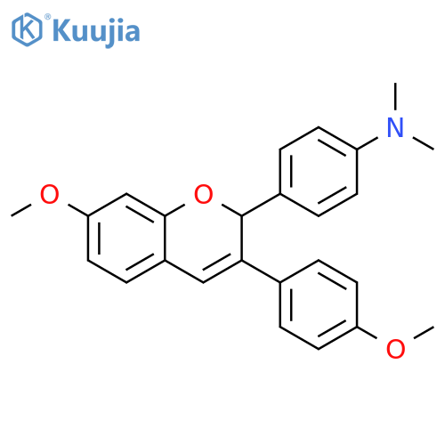 Benzenamine,4-[7-methoxy-3-(4-methoxyphenyl)-2H-1-benzopyran-2-yl]-N,N-dimethyl- structure