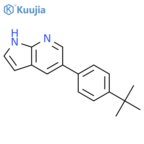 1H-Pyrrolo[2,3-b]pyridine, 5-[4-(1,1-dimethylethyl)phenyl]- structure