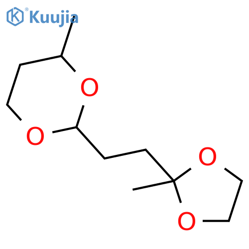 1,3-Dioxane, 4-methyl-2-[2-(2-methyl-1,3-dioxolan-2-yl)ethyl]- structure