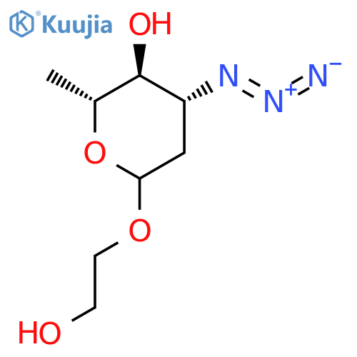 D-arabino-Hexopyranoside, 2-hydroxyethyl 3-azido-2,3,6-trideoxy- structure