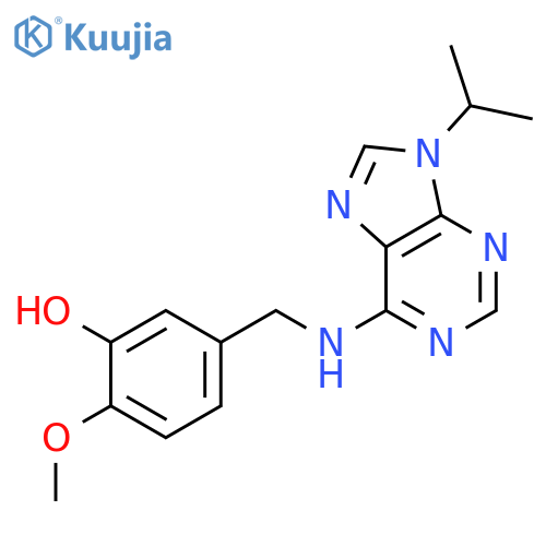Phenol, 2-methoxy-5-[[[9-(1-methylethyl)-9H-purin-6-yl]amino]methyl]- structure