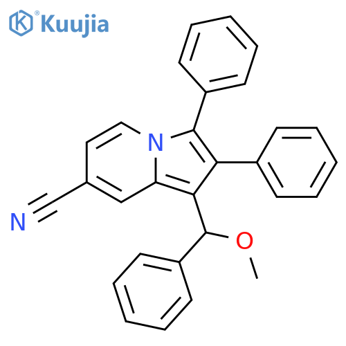 7-Indolizinecarbonitrile, 1-(methoxyphenylmethyl)-2,3-diphenyl- structure
