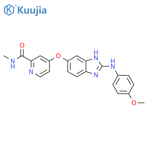 2-Pyridinecarboxamide,4-[[2-[(4-methoxyphenyl)amino]-1H-benzimidazol-6-yl]oxy]-N-methyl- structure