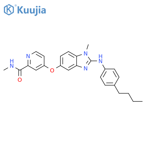2-Pyridinecarboxamide,4-[[2-[(4-butylphenyl)amino]-1-methyl-1H-benzimidazol-5-yl]oxy]-N-methyl- structure