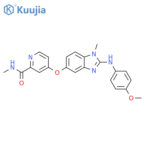 2-Pyridinecarboxamide,4-[[2-[(4-methoxyphenyl)amino]-1-methyl-1H-benzimidazol-5-yl]oxy]-N-methyl- structure