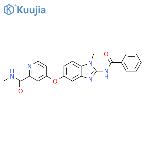 2-Pyridinecarboxamide,4-[[2-(benzoylamino)-1-methyl-1H-benzimidazol-5-yl]oxy]-N-methyl- structure