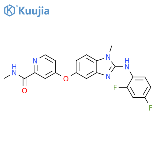 2-Pyridinecarboxamide,4-[[2-[(2,4-difluorophenyl)amino]-1-methyl-1H-benzimidazol-5-yl]oxy]-N-methyl- structure