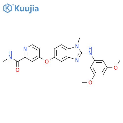 2-Pyridinecarboxamide,4-[[2-[(3,5-dimethoxyphenyl)amino]-1-methyl-1H-benzimidazol-5-yl]oxy]-N-methyl- structure