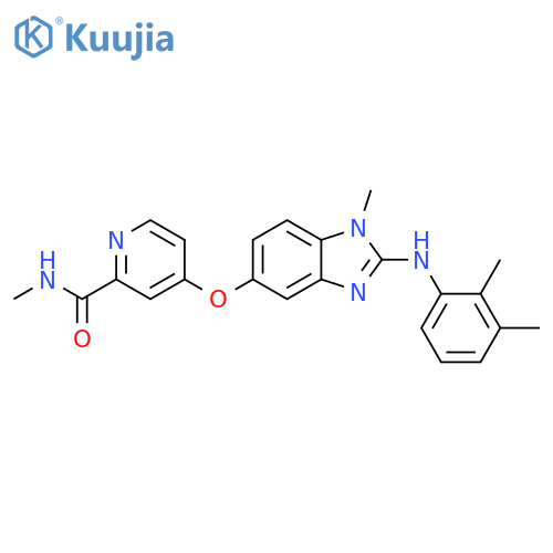 2-Pyridinecarboxamide,4-[[2-[(2,3-dimethylphenyl)amino]-1-methyl-1H-benzimidazol-5-yl]oxy]-N-methyl- structure