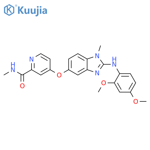 2-Pyridinecarboxamide,4-[[2-[(2,4-dimethoxyphenyl)amino]-1-methyl-1H-benzimidazol-5-yl]oxy]-N-methyl- structure