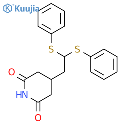 2,6-Piperidinedione, 4-[2,2-bis(phenylthio)ethyl]- structure