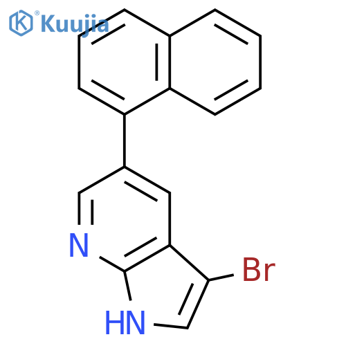 1H-Pyrrolo[2,3-b]pyridine, 3-bromo-5-(1-naphthalenyl)- structure