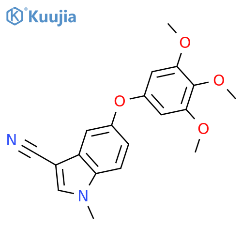 1H-INDOLE-3-CARBONITRILE, 1-METHYL-5-(3,4,5-TRIMETHOXYPHENOXY)- structure