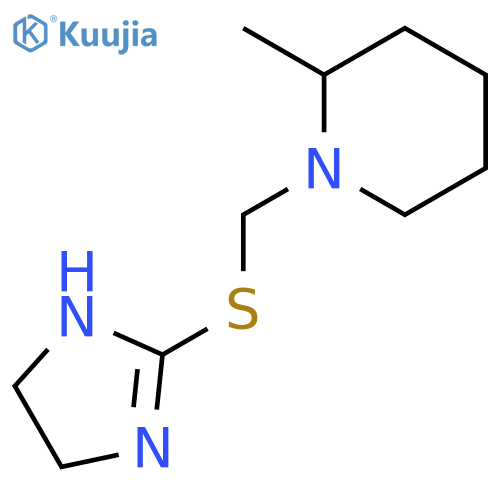 Piperidine, 1-[[(4,5-dihydro-1H-imidazol-2-yl)thio]methyl]-2-methyl- structure