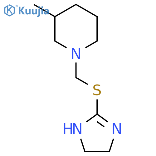 Piperidine, 1-[[(4,5-dihydro-1H-imidazol-2-yl)thio]methyl]-3-methyl- structure