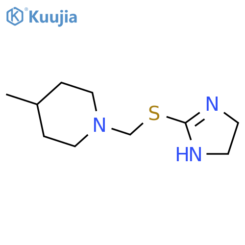 Piperidine, 1-[[(4,5-dihydro-1H-imidazol-2-yl)thio]methyl]-4-methyl- structure
