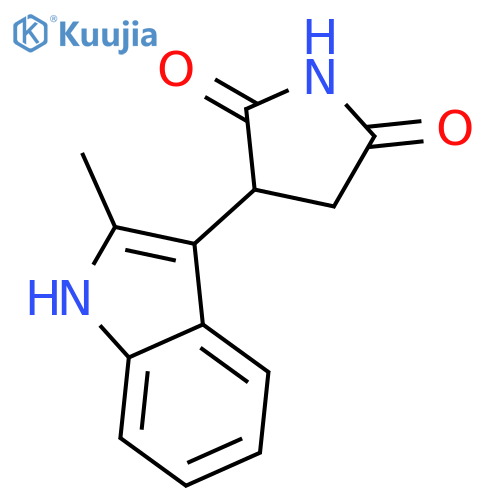 2,5-Pyrrolidinedione, 3-(2-methyl-1H-indol-3-yl)- structure