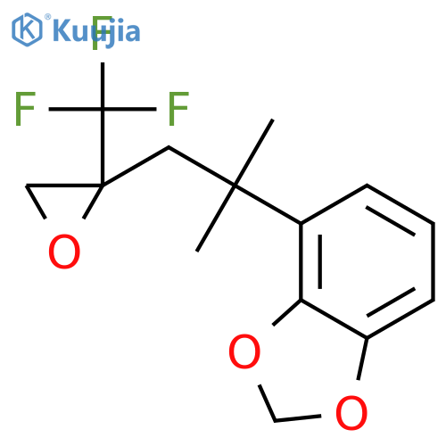 1,3-BENZODIOXOLE, 4-[1,1-DIMETHYL-2-[2-(TRIFLUOROMETHYL)OXIRANYL]ETHYL]- structure