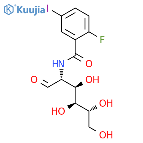 D-GLUCOSE, 2-DEOXY-2-[(2-FLUORO-5-IODOBENZOYL)AMINO]- structure