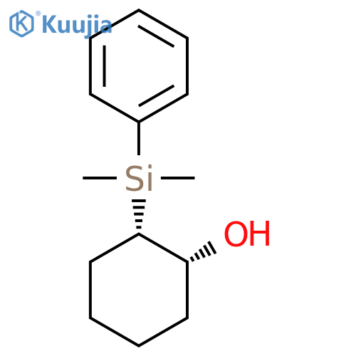 Cyclohexanol, 2-(dimethylphenylsilyl)-, (1R,2S)- structure