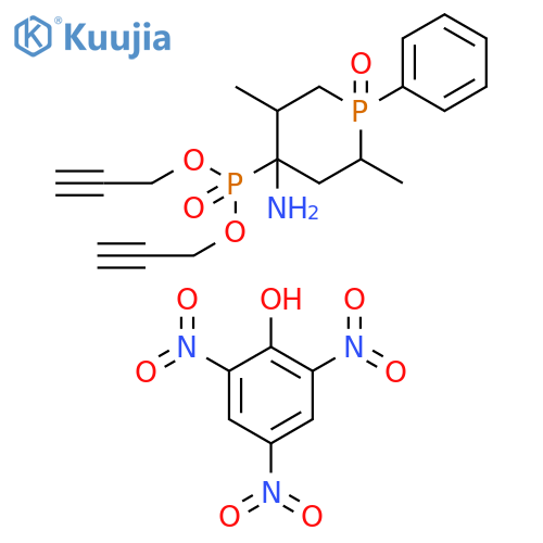 Phosphonic acid, (4-amino-2,5-dimethyl-1-oxido-1-phenyl-4-phosphorinanyl)-, di-2-propynyl ester, compd. with 2,4,6-trinitrophenol (1:1) (9CI) structure