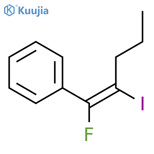Benzene, (1-fluoro-2-iodo-1-pentenyl)-, (Z)- (9CI) structure