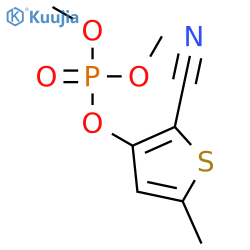 Phosphoric acid, 2-cyano-5-methyl-3-thienyl dimethyl ester structure