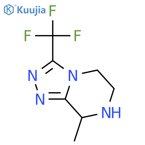 8-methyl-3-(trifluoromethyl)-5H,6H,7H,8H-1,2,4triazolo4,3-apyrazine structure