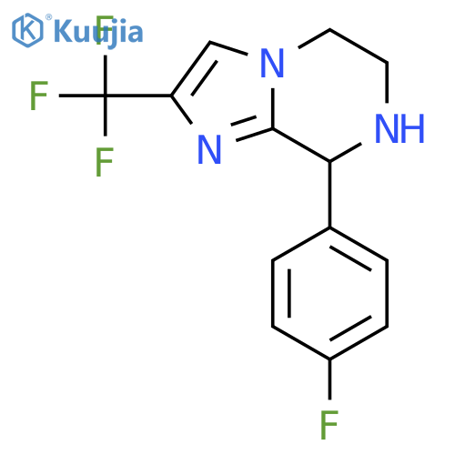 8-(4-Fluorophenyl)-2-(trifluoromethyl)-5,6,7,8-tetrahydroimidazo[1,2-a]pyrazine structure
