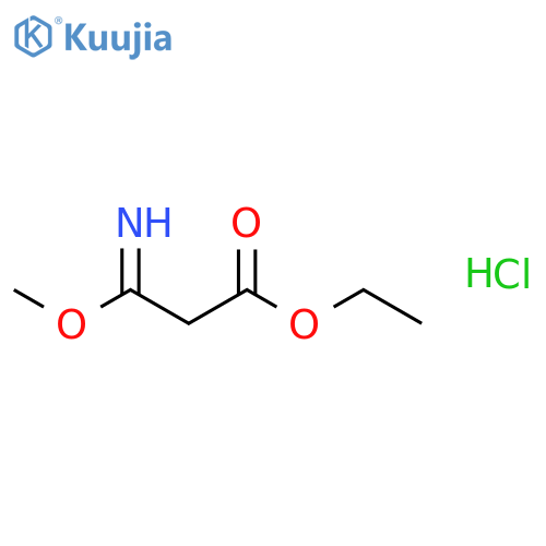 Propanoic acid, 3-imino-3-methoxy-, ethyl ester, hydrochloride structure
