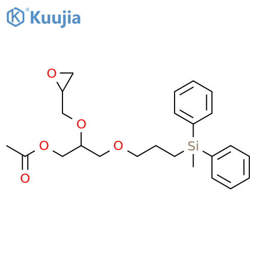 1-Propanol, 3-[3-(methyldiphenylsilyl)propoxy]-2-(oxiranylmethoxy)-,acetate structure