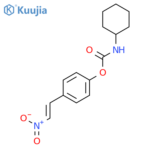 Carbamic acid, cyclohexyl-, 4-(2-nitroethenyl)phenyl ester structure