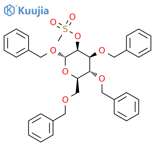 [(2S,3S,4S,5R,6R)-2,4,5-Tris(phenylmethoxy)-6-(phenylmethoxymethyl)oxan-3-yl] methanesulfonate structure