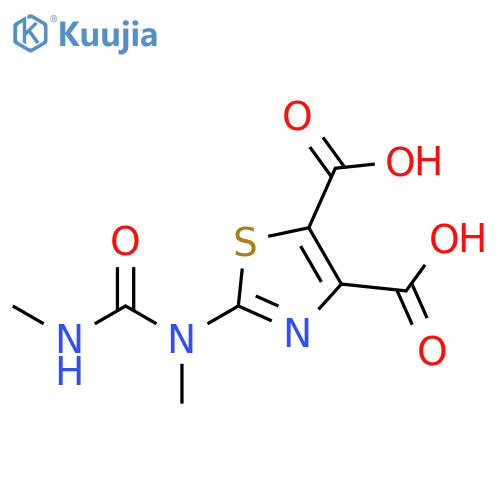 4,5-Thiazoledicarboxylic acid, 2-[methyl[(methylamino)carbonyl]amino]- structure