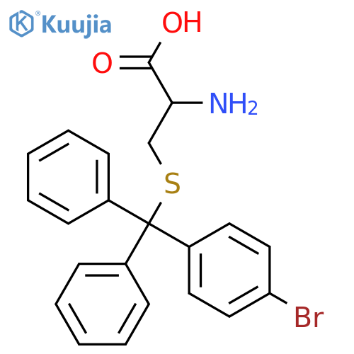 2-amino-3-[(4-bromophenyl)-diphenylmethyl]sulfanylpropanoic acid structure