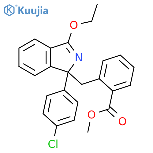 Benzoic acid, 2-[[1-(4-chlorophenyl)-3-ethoxy-1H-isoindol-1-yl]methyl]-,methyl ester structure
