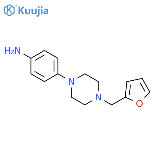 BENZENAMINE, 4-[4-(2-FURANYLMETHYL)-1-PIPERAZINYL]- structure