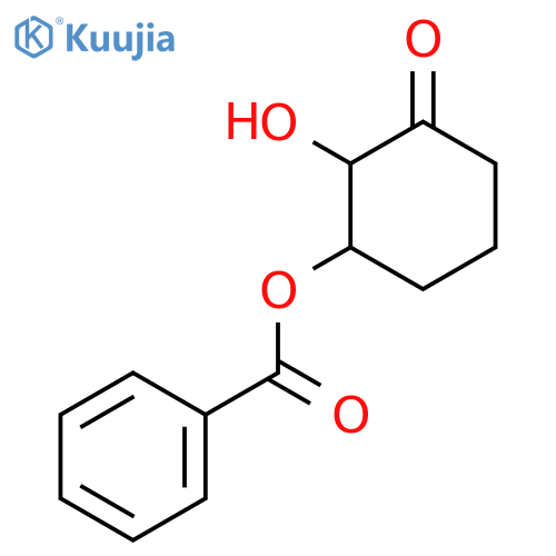 Cyclohexanone, 3-(benzoyloxy)-2-hydroxy-, cis- structure