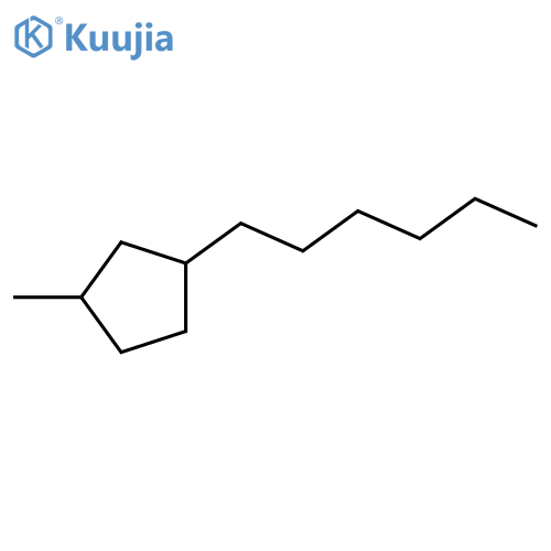 1-hexyl-3-methylcyclopentane structure
