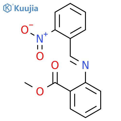 Benzoic acid, 2-[[(2-nitrophenyl)methylene]amino]-, methyl ester structure