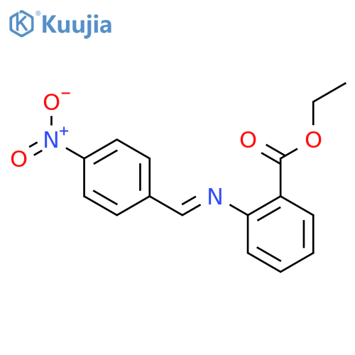 Benzoic acid, 2-[[(4-nitrophenyl)methylene]amino]-, ethyl ester structure