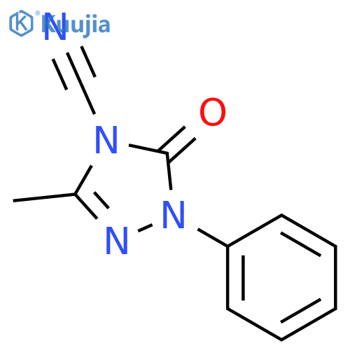 3-methyl-5-oxo-1-phenyl-1,2,4-triazole-4-carbonitrile structure