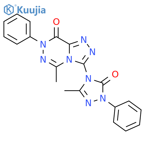 1,2,4-Triazolo[4,3-d][1,2,4]triazin-8(7H)-one,3-(1,5-dihydro-3-methyl-5-oxo-1-phenyl-4H-1,2,4-triazol-4-yl)-5-methyl-7-phenyl- structure