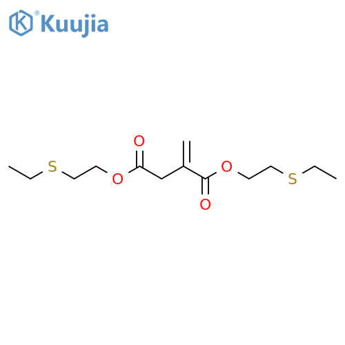 Butanedioic acid, methylene-, bis[2-(ethylthio)ethyl] ester structure