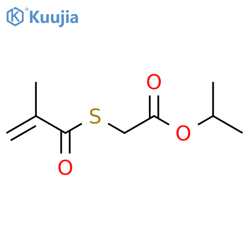 Acetic acid, [(2-methyl-1-oxo-2-propenyl)thio]-, 1-methylethyl ester structure