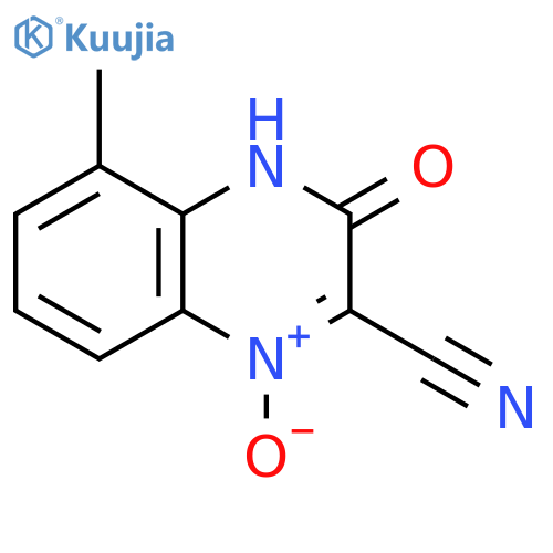 2-Quinoxalinecarbonitrile, 3,4-dihydro-5-methyl-3-oxo-, 1-oxide structure