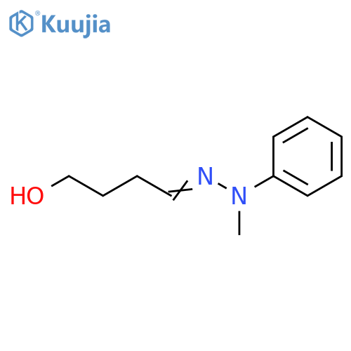 Butanal, 4-hydroxy-, methylphenylhydrazone structure